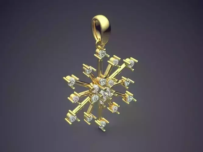 Earrings With Hanging Snowflakes CAD 3553