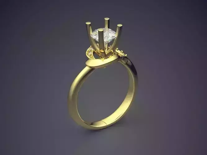 Engagement Ring With Diamonds CAD-3552