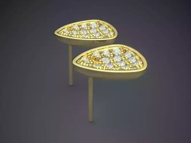 Triangle Shaped Earrings With Soft Corners CAD 3549