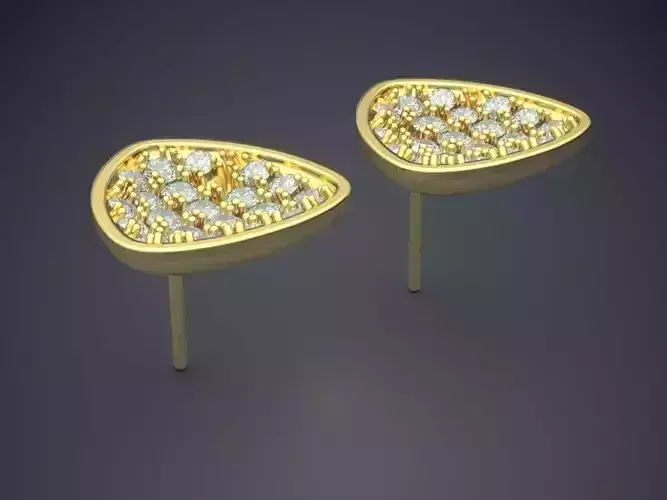 Triangle Shaped Earrings With Soft Corners CAD 3549 3D print model