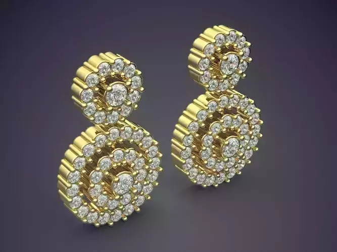 Earrings With Diamonds CAD-3529