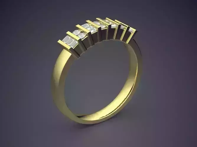 Ring With Diamonds CAD03523 3D print model