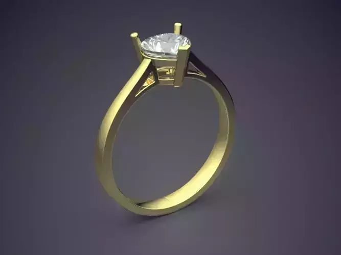 Engagement Ring With Diamond CAD-3521