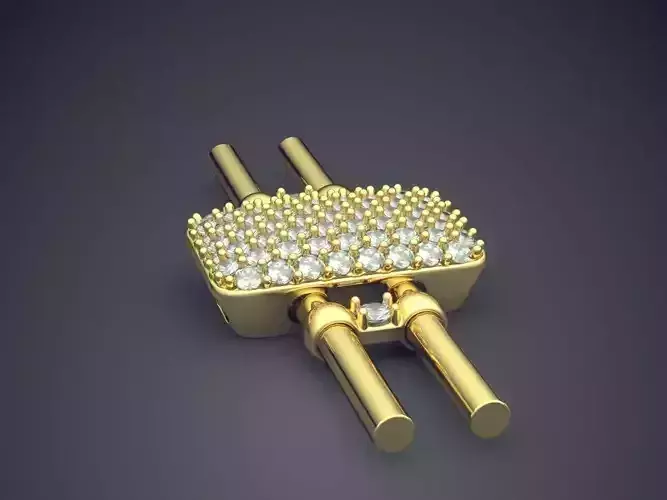 Brooch With Diamonds CAD-3512