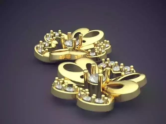 Heart Shape Pendant With Diamonds CAD-3498