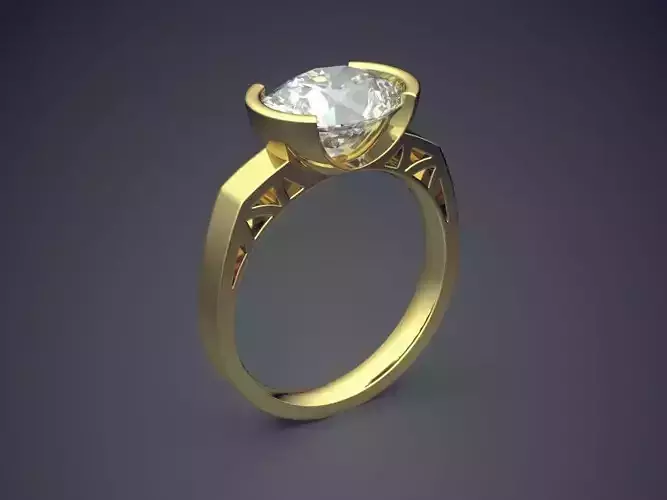 Pendant With Diamond CAD-3489 3D print model