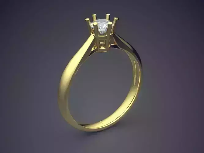 Engagement Ring With Diamond CAD-3476