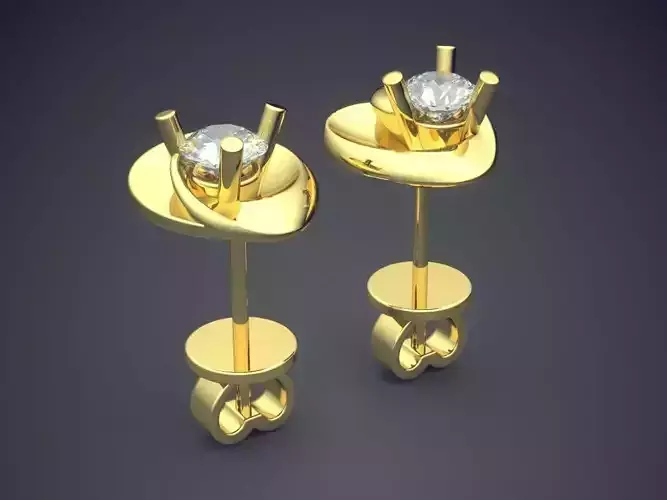 Earrings With Diamond CAD-3475