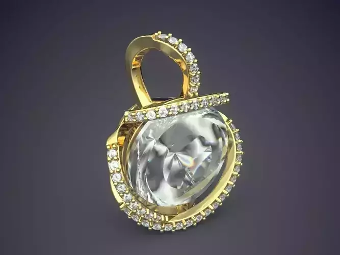 Pendant With Diamonds CAD-3471 3D print model