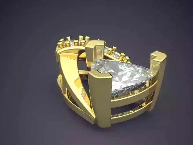 Pendant With Diamonds CAD-3460 3D print model