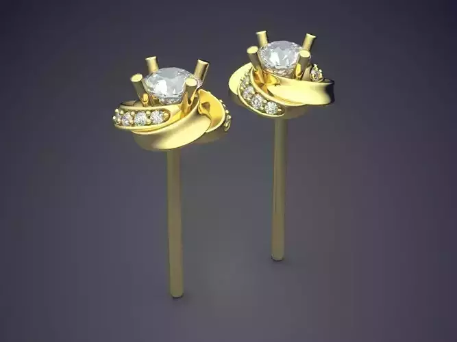 Earrings With Diamonds CAD-3453