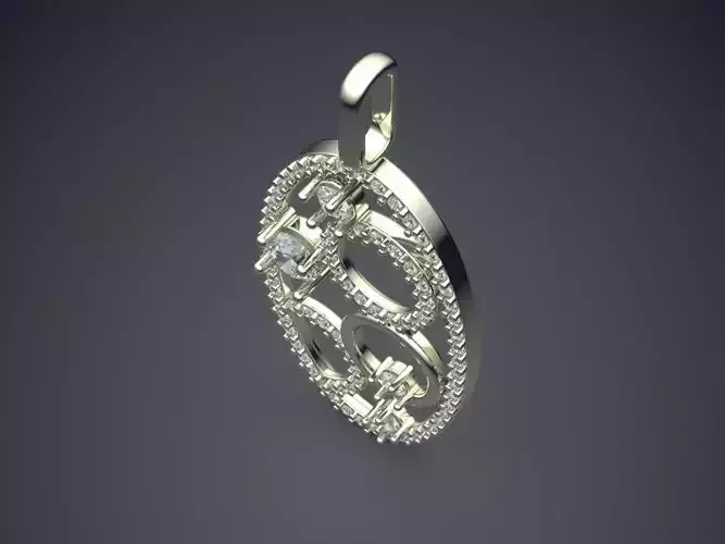 Pendant With Diamonds CAD-3473