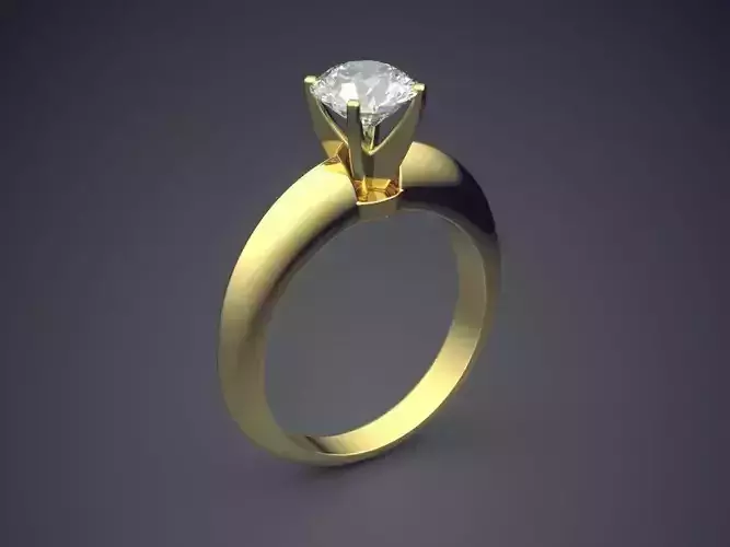 Engagement Ring With Diamond CAD-3447