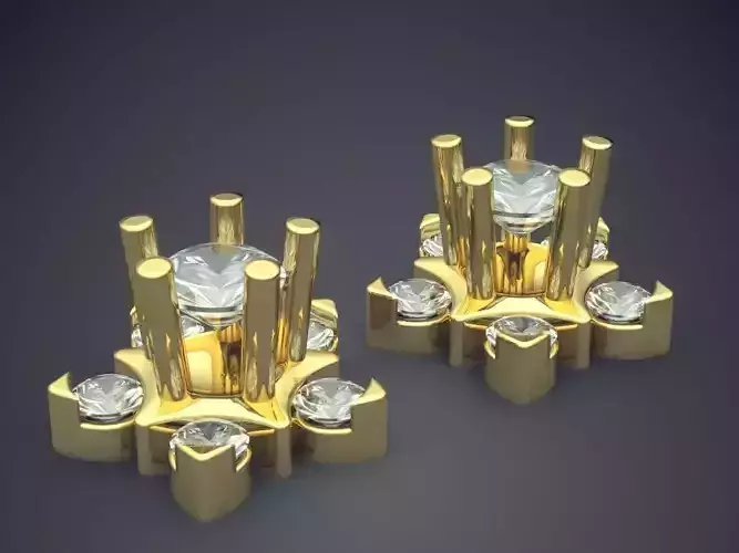 Earrings With Diamonds CAD-3436