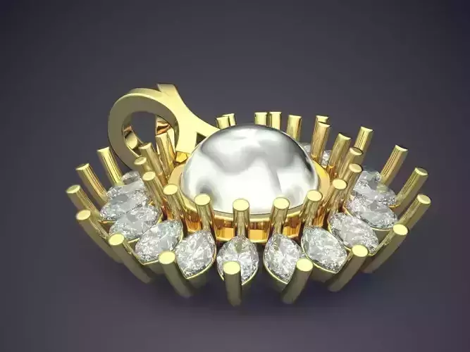 Pendant With Diamonds CAD-3429