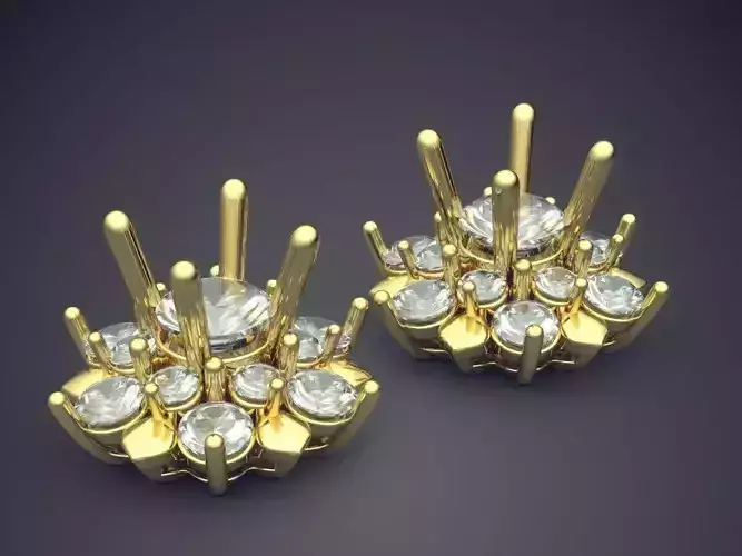 Earrings With Diamonds CAD-3422