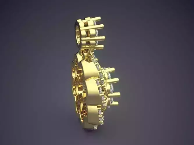 Pendant With Diamonds CAD-3413