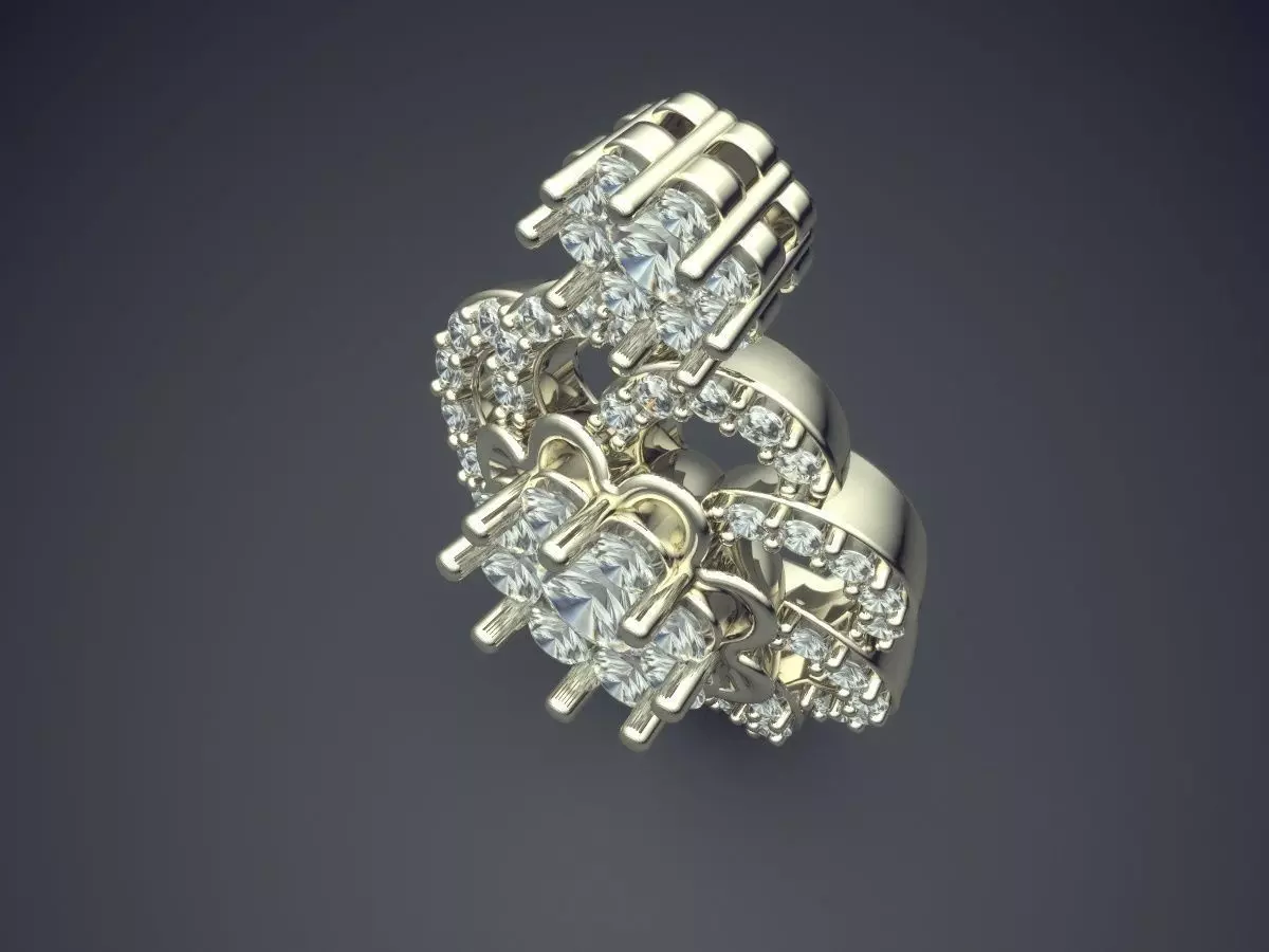 Pendant With Diamonds CAD-3413 3D print model_1