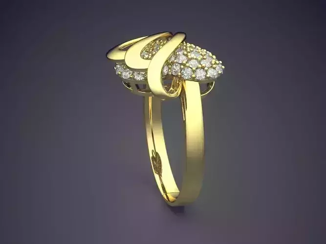 Unique Engagement Ring CAD-3408
