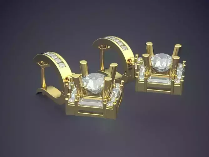 Earrings With Diamonds CAD-3400