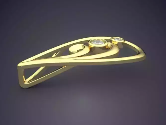 Pendant With Few Diamonds CAD-3396