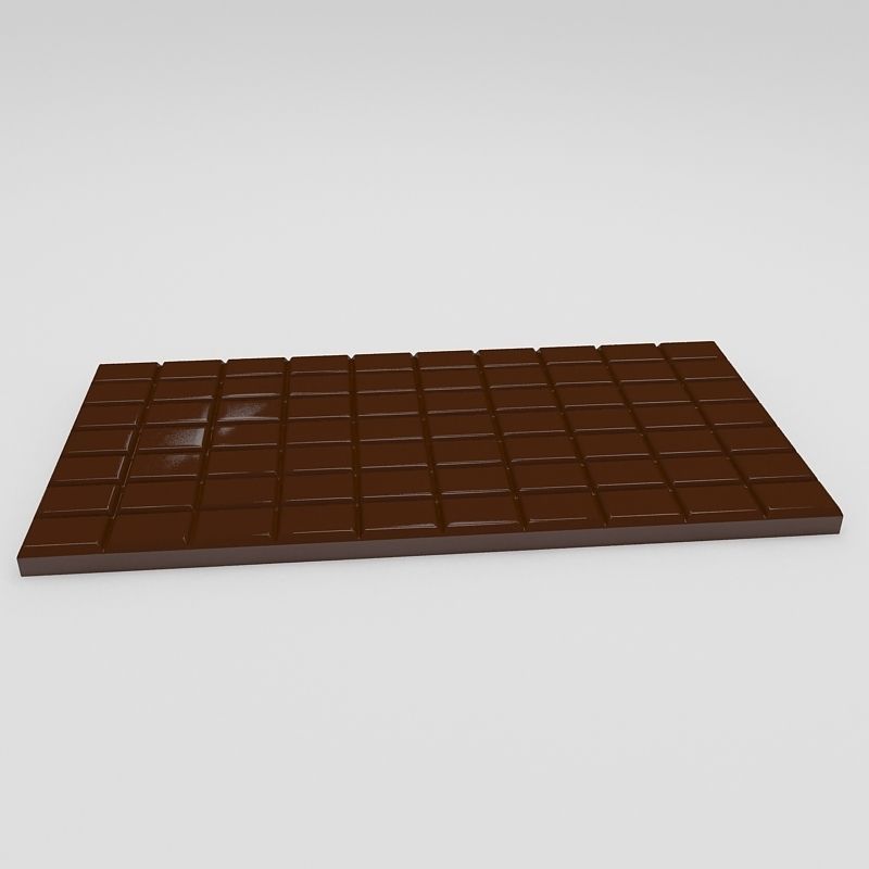 Chokolate plate 3D model_2