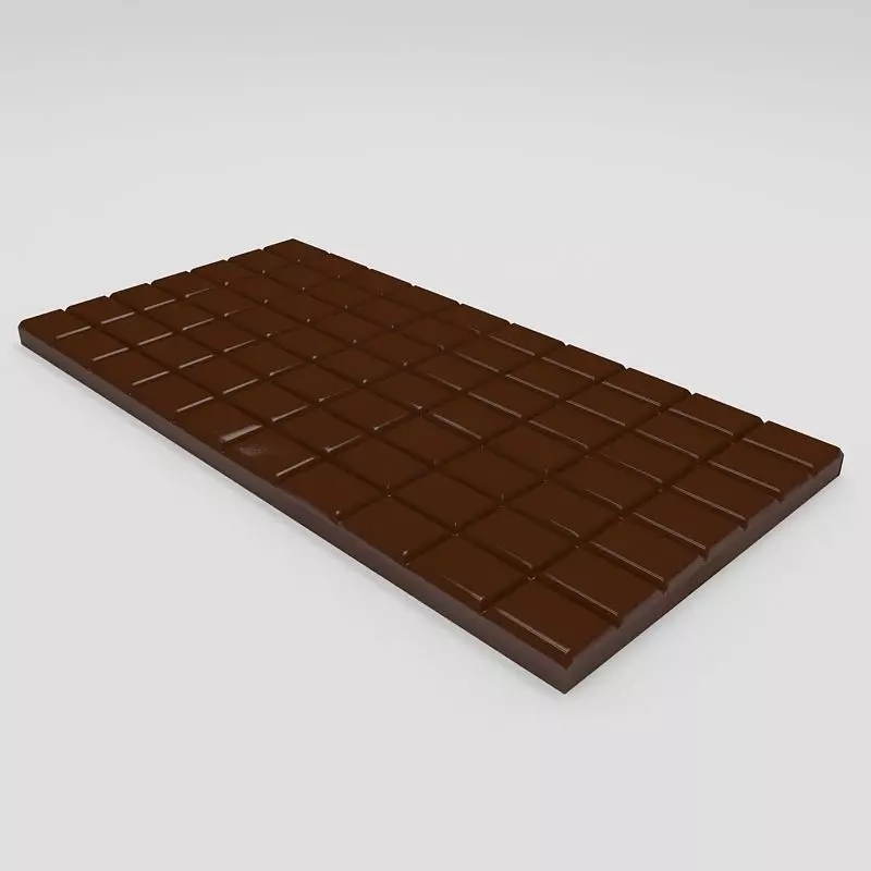 Chokolate plate 3D model_0