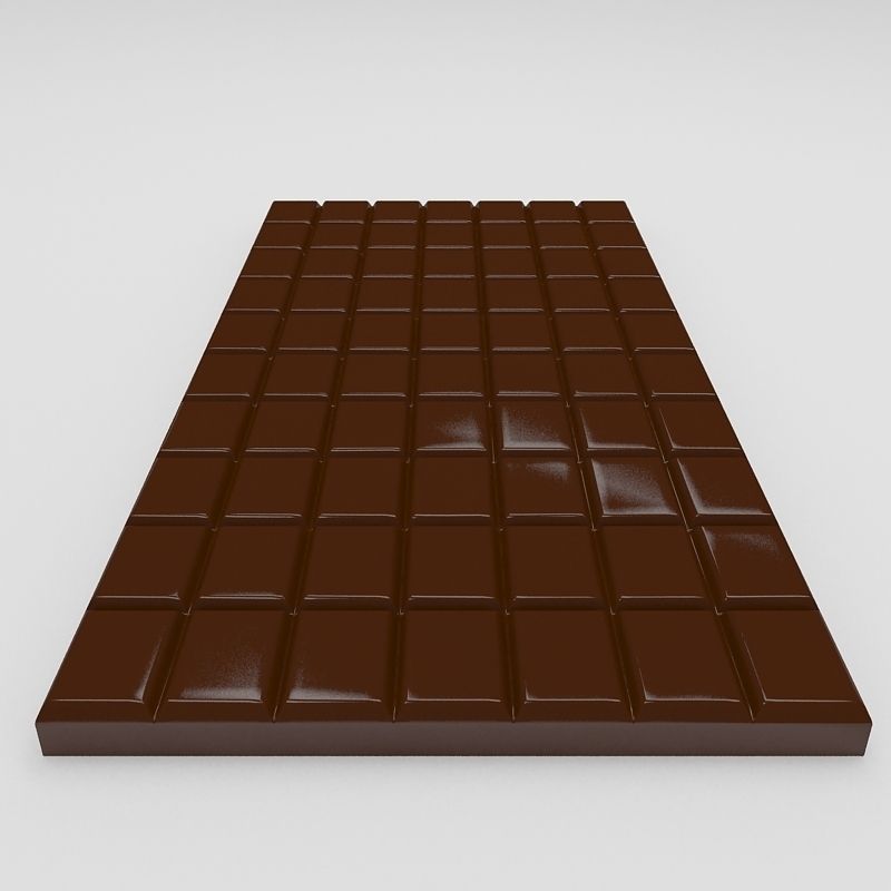Chokolate plate 3D model_1