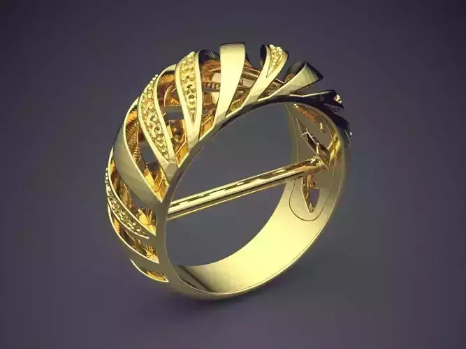 Unique Ring CAD-3372 3D print model