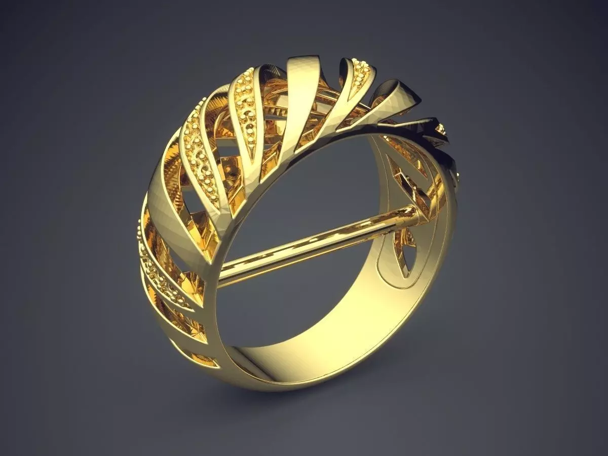 Unique Ring CAD-3372 3D print model_0