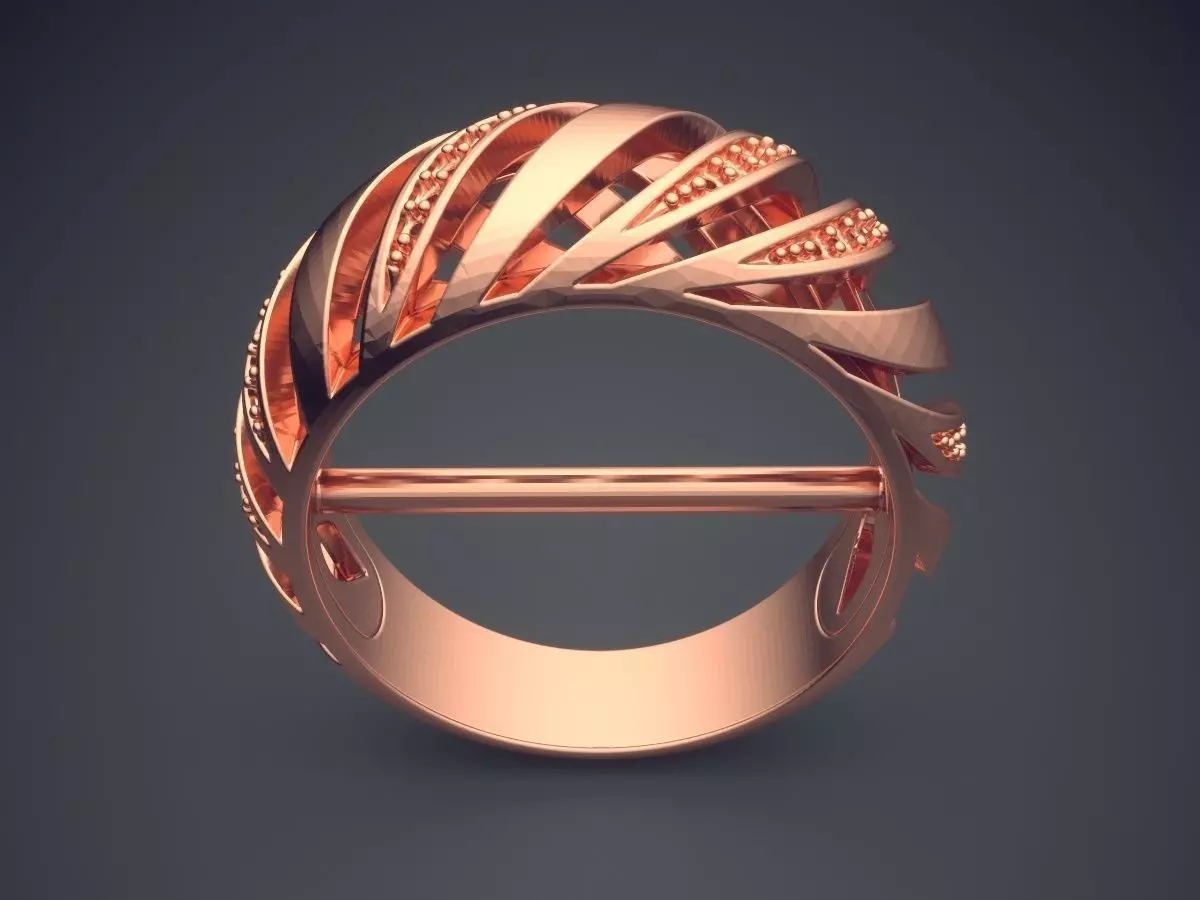 Unique Ring CAD-3372 3D print model_2