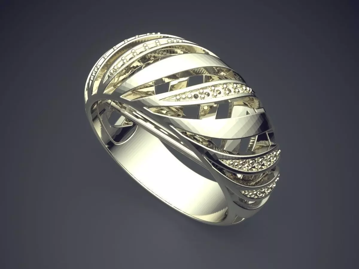 Unique Ring CAD-3372 3D print model_1
