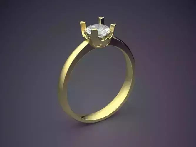 Engagement Ring With Diamond CAD-3370