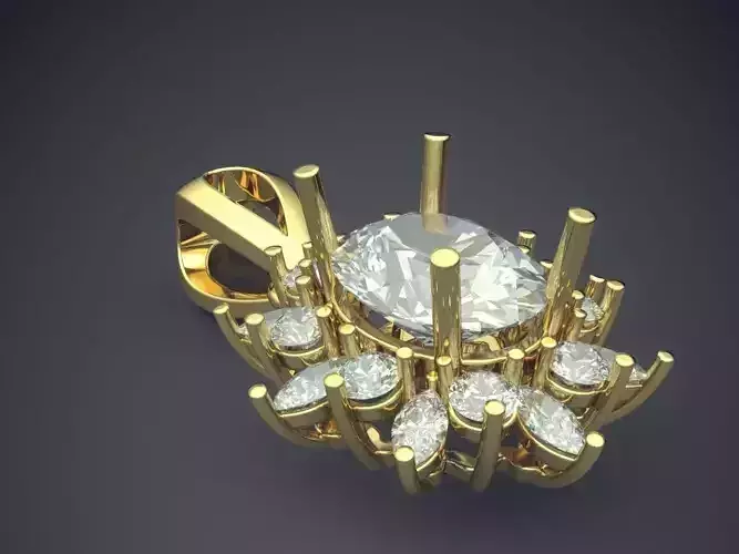 Pendant With Diamonds CAD-3366