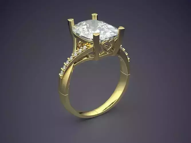 Ring With Diamonds CAD-3365