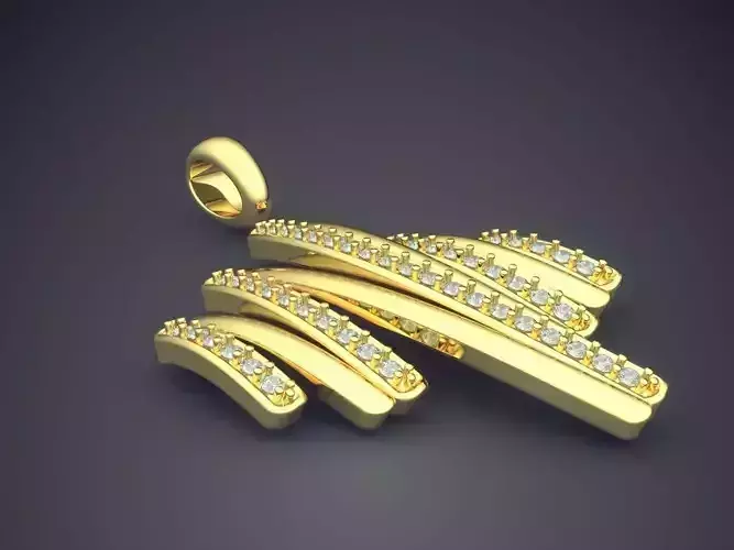 Pendant With Small Diamonds CAD-3368