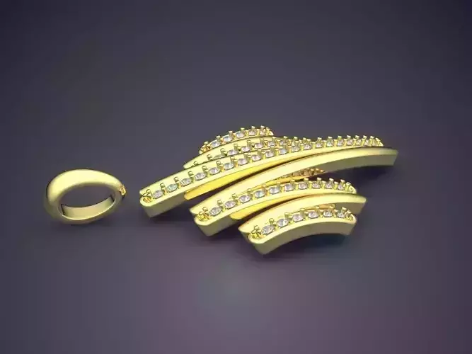 Pendant With Small Diamonds CAD-3368