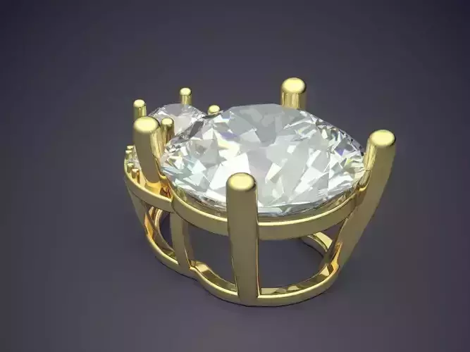 Pendant With Diamonds CAD-3360 3D print model