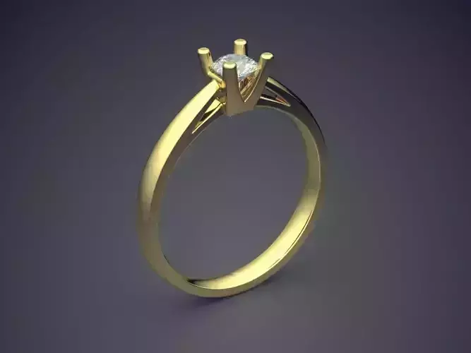 Engagement Ring With Diamond CAD-3358