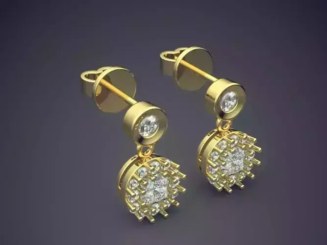 Earrings With Diamonds CAD-3351