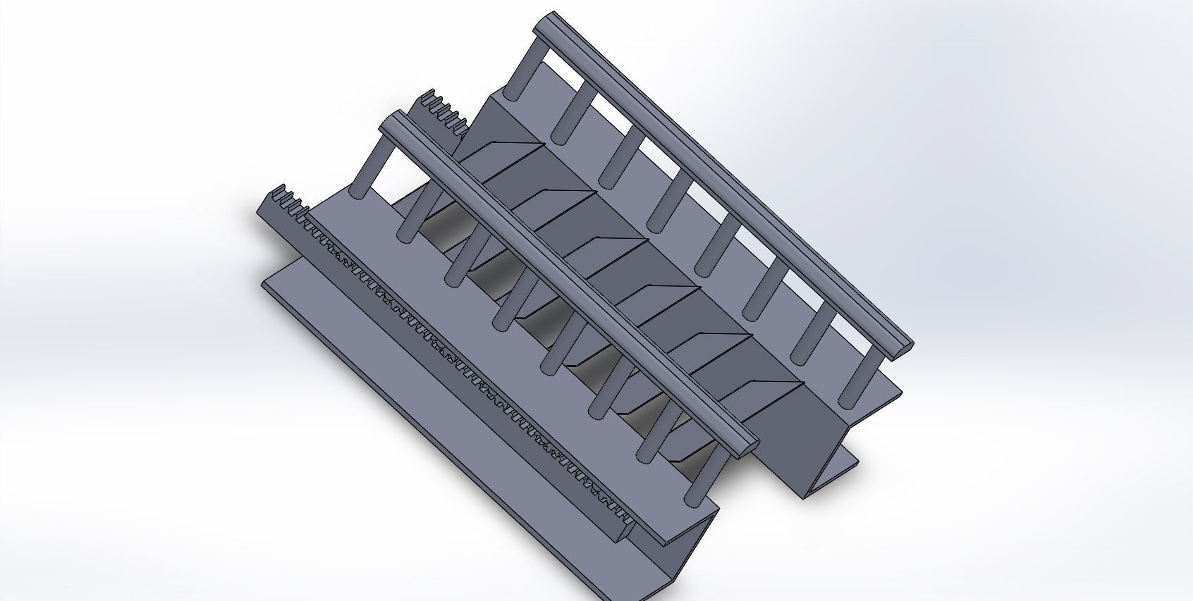 Rack and pinion mechanisam Free 3D model_1