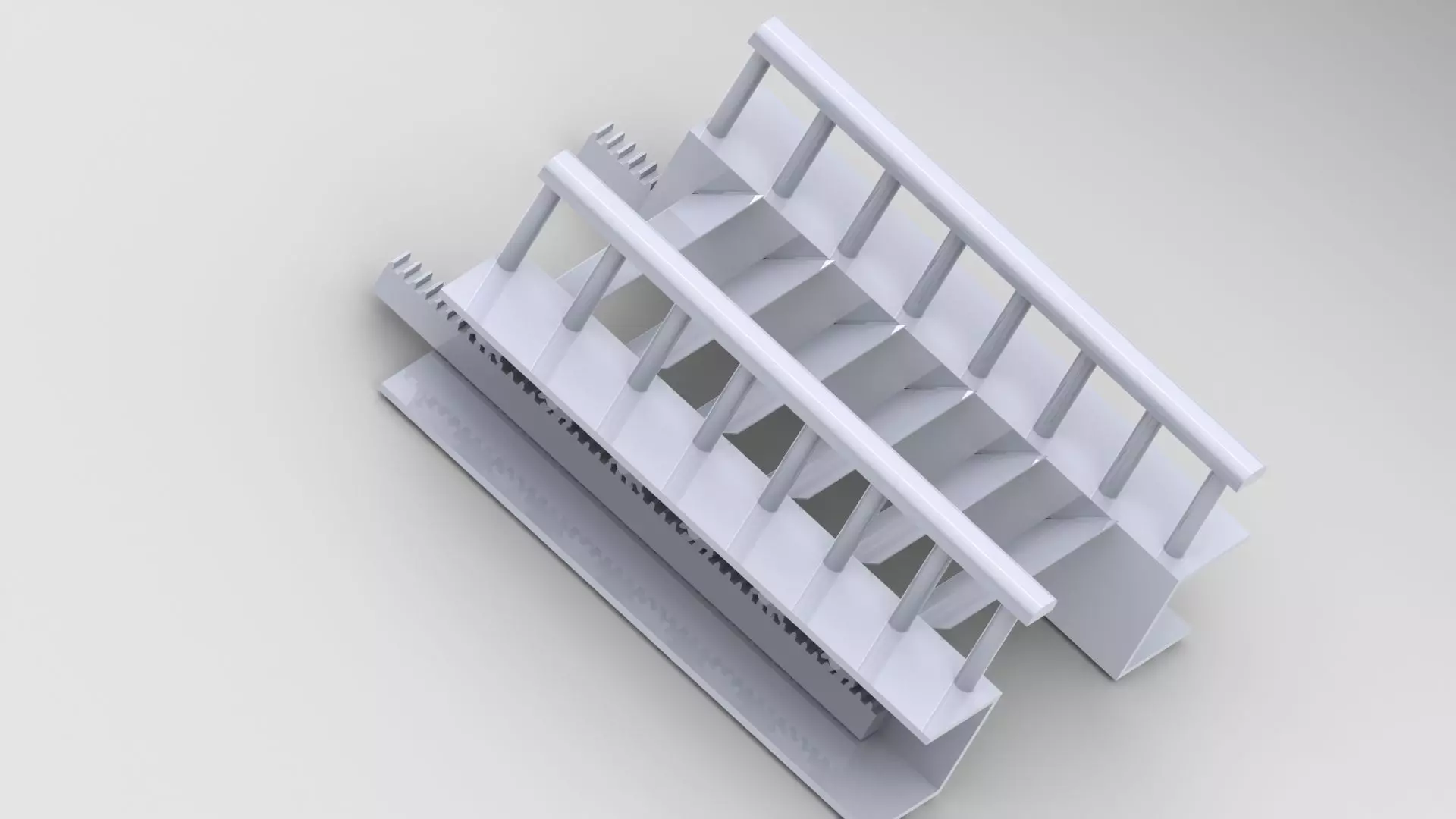 Rack and pinion mechanisam Free 3D model_0