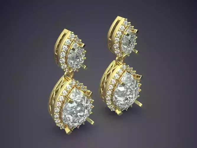 Earrings With Diamonds CAD-3346