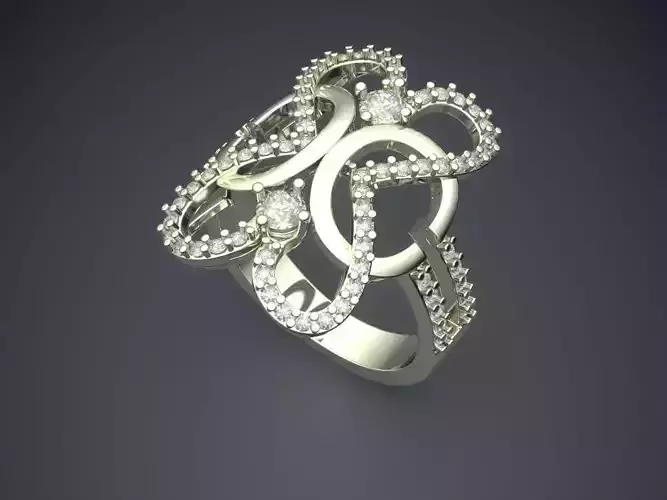 Ring With Diamonds CAD-3354