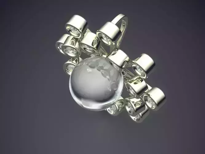 Pendant With Pearl CAD-3342