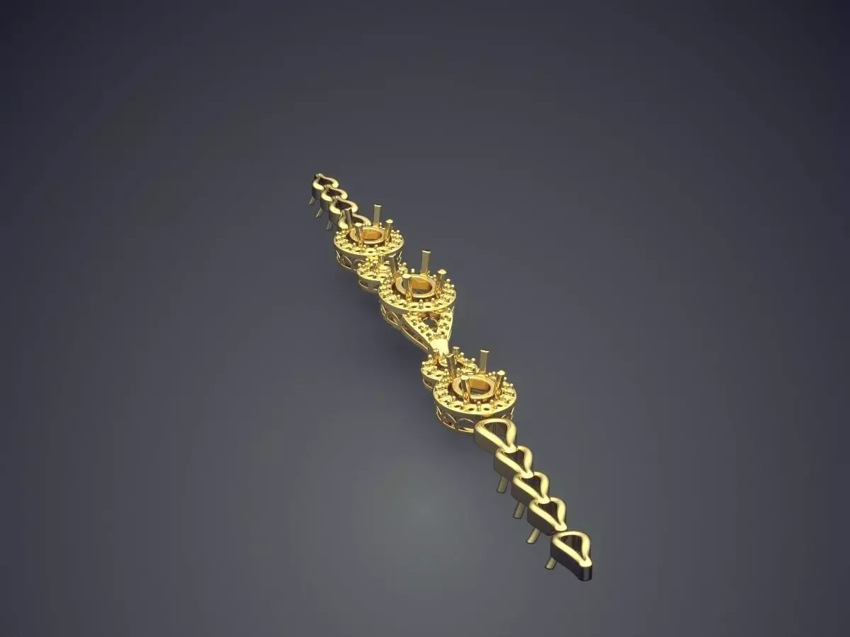 Bracelet CAD-3332 3D print model_3