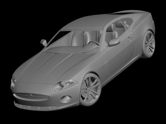 Jaguar xk 2007 3D model_5