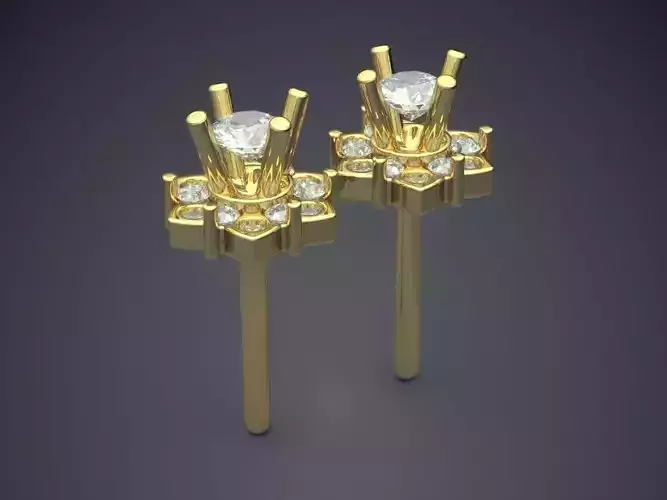Earrings With Diamonds CAD-3313