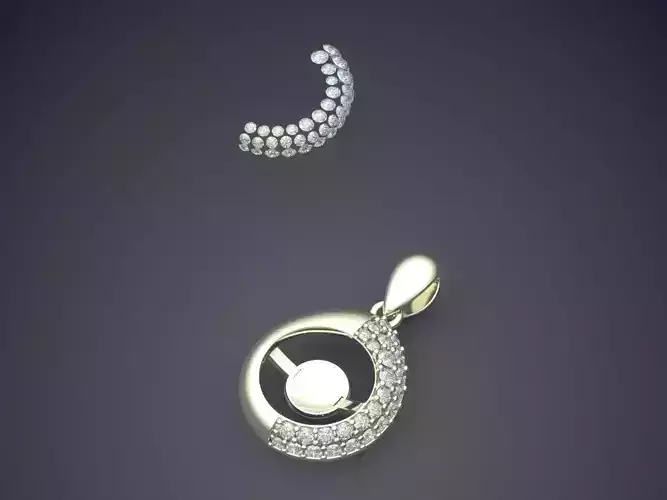 Pendant With Diamonds CAD-3316