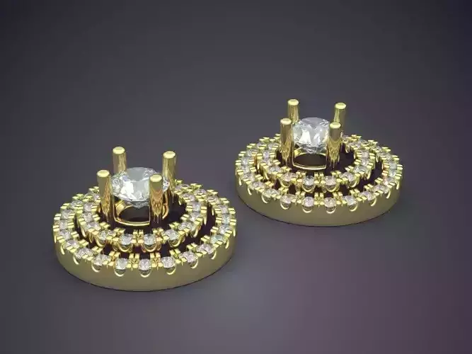 Earrings With Diamonds CAD-3309
